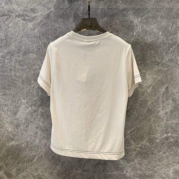 【女性の憧れ☆】バーバリー ロゴ刺繍 コットン Tシャツ コピー Baz78687